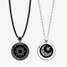 Necklaces Long, Sun And Moon Necklace, The Sun And Moon, Gold Moon, Matching Jewelry, Couple Bracelets, Moon Jewelry