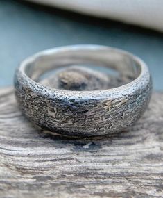 Oxidised raw silk texture silver ring solid sterling silver | Etsy Silk Texture, Wax Ring, Oxidized Ring, Sweet Necklace, Chunky Ring, Starfish Pendant, Textured Ring, Chunky Rings