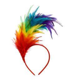 PRICES MAY VARY. Colorful Feather Headband: This feathered headpiece is a bendable feather grouping in vibrant Mardi Gras colors or Rainbow Colors. Its 1920's flapper style will make you stand out at any party. Lightweight and Comfortable: This feather headdress is designed for easy wear. It's lightweight, ensuring you won't experience any discomfort or heaviness even after long hours of partying. Versatile Mardi Gras or PRIDE Headpiece for Women: It's not only a headband with feathers, but also a versatile accessory that can be used as a feathered headpiece or a costume accessory. Faux Feathers: This feather headpiece is made from high-quality faux feathers. It's cruelty-free and environmentally friendly, providing you with a guilt-free fashion experience. 1920's Flapper Style: Inspired b Pride Headpiece, Multicolor Carnival Headband Costume Hat, Multicolor Headband Hair Accessories For Carnival, Multicolor Headband For Carnival, Multicolor Carnival Headband Costume, Multicolor Carnival Headband, Multicolor Carnival Costume Headband, Adjustable Multicolor Headband For Costume Party, Feathered Headpiece