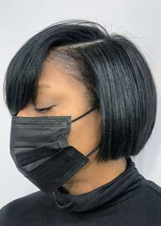 Haircut Bobs, Bob Haircut Black Hair, Natural Hair Bob Cut, Hairstyle Bob, Hair Bobs, Natural Hair Bob, Short Hair Dos, Bobbed Hair, Short Relaxed Hairstyles