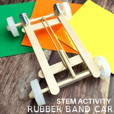 Lego Rubber Band Car, Kids Building Projects, Summer Stem Activities, Stem Activities Kindergarten