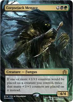 a card with an image of a creature holding a knife in it's hand