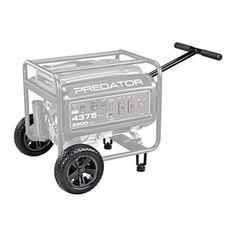 a small portable generator on wheels with the word predator printed on it's side