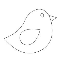 the outline of a bird on a white background