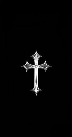 a white cross on a black background