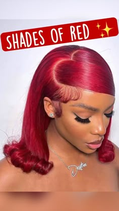 Valentines Hairstyles, Birthday Hairstyles, Red Wigs, Hairstyle Inspo, Dope Hairstyles, Hair Ponytail Styles, Front Lace Wigs Human Hair, Baddie Hairstyles, Girl Hair