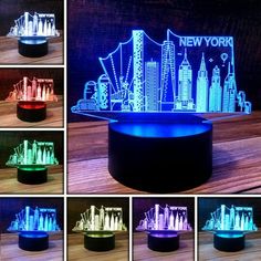 new york city skyline night light