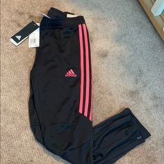 Brand New Adidas Pants Adidas Pink Sports Bottoms, Pink Adidas Sports Bottoms, Pink Stretch Adidas Bottoms, Adidas Pink Sports Pants, Adidas Casual Pink Pants, Casual Adidas Pink Pants, Casual Pink Adidas Pants, Adidas Sport Pants, Adidas Activewear