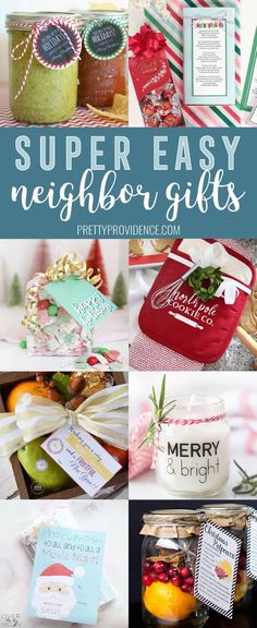 the super easy neighbor gifts are great for christmas and new year's eves