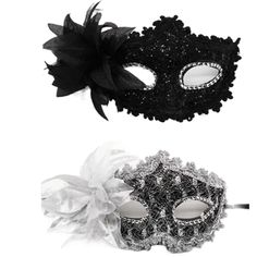 PRICES MAY VARY. Material: The masks are made of soft and quality lace and strong, durable and lightweight plastic. Masquerade Party mask decorated with beads, glitter, lace and flower. Size: one size fits most of people, comfortable to wear and won't fall off easily. Wear this masquerade mask with satin ribbons so that it can be easily adjusted to face. Queen Style : Be the envying of the party when people see you wearing our glimmering and exquisite filigree Venetian mask. Application: Our Ven Carnival Prom, Masks For Halloween, Venetian Costume, Couples Masquerade Masks, Queen Style, Fancy Dress Party, Party Mask, Masquerade Masks, Venetian Masks