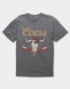 Coors Wild West Rodeo Club Unisex Tee. Large Graphic On Front. Crew Neck. Short Sleeve. 100% Cotton. Machine Wash.this Licensed Product Is Intended For Adults Of Legal Drinking Age.this Item Is Unisex Fit And Sizing.officially Licensed.this Item Is Made To Order And May Take A Few Extra Days To Process. All Other Products In Your Order Will Be Shipped Separately. Overalls Boys, Chino Pants Women, Wwe T Shirts, Flannel Sweatshirt, Graphic Trends, Boys Graphic Tee, Girls Graphic Tee, Girls Blouse, Chino Jeans