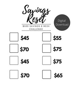 the savings sheet for spring rest is shown in black and white, with text that reads $