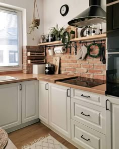 the kitchen is clean and ready to be used as a place for cooking or baking