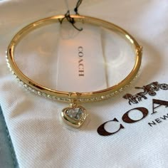 Gold Aesthetic Bracelet, Coach Jewelry, Girly Accessories