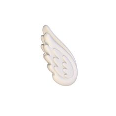 an image of a white object on a white background in the shape of a wing