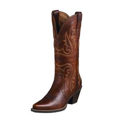 PRICES MAY VARY. Premium full-grain leather foot and upper Seven-row traditional western stitch pattern Duratread outsole 4LR footbed support and cushioning 14 shaft; 2.5 heel Trees Wallpaper, Western Embroidery, Wedding Boots, Ariat Boots, Rodeo Outfits, Leather Western Boots, Western Boots Women, Toe Boots, Cowboy Boot