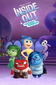 the movie poster for disney pixar's animated film, inside mente