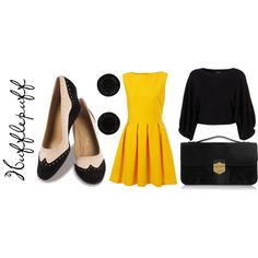 Hufflepuff by tributefromdistrict12 on Polyvore featuring Bettye Muller, Alexander McQueen and Marc by Marc Jacobs Harry Potter Love, Marc By Marc Jacobs, Polyvore Fashion, Marc Jacobs, Alexander Mcqueen, Alexander, Harry Potter, Streetwear Brands, Gucci