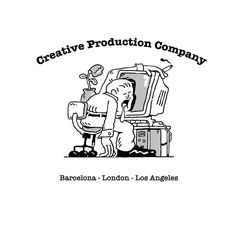 the logo for creative production company, barcelona - london - los angeles is shown in black and white