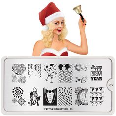 Let’s celebrate the festive season! ●MoYou-London Festive 05 includes 12 different designs, each measuring 1.5 x 2cm. ●The stainless steel plate measures 6.5 x 12.5cm and have a vinyl backing for increased ease of use. ● Each plate comes in its own branded protective sleeve. ● The designs are engraved on to the image plate and covered with a protective film which needs to be removed before use. This item is the image plate only. How to What you'll need :1)... Moyou Stamping, Winter Plates, Nagel Stamping, Nail Art Designs Images, Nail Art Images, Christmas Manicure, Festive Nail Art, Nail Art Stamping Plates, Festive Collection