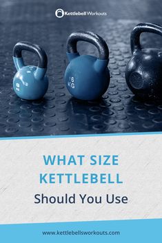 kettlebells with the words what size kettlebell should you use? on them