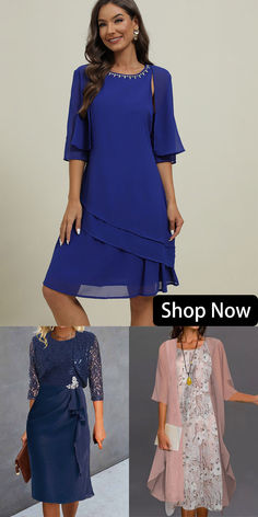 Women's Two Piece Dress Set Work Dress Wedding Guest Dress Office Wedding Guest Elegant Fashion Ruffle Patchwork Mini Dress Crew Neck Half Sleeve Plain Regular Fit Blue Summer Spring S M L XL XXL  #partydress #workdress Fashion Wedding Guest, Wedding Guest Dresses Long, Easy Clothing, Cocktail Dress Wedding Guest, Spring Wedding Guest Dress, Dress Work, Dress Wedding Guest, Midi Cocktail Dress, Fashion Wedding