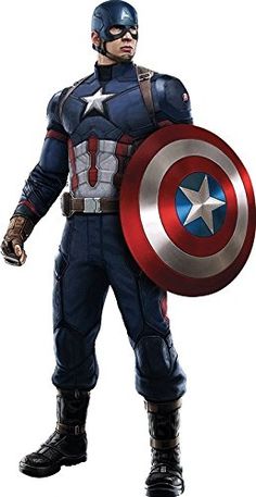 the captain is standing with his shield in hand