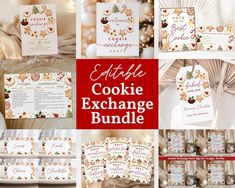 the cookie exchange bundle includes cards, envelopes and other items to make it look like they