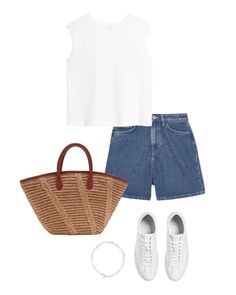 Shorts Linen, Ootd Summer, White Top, Short Stories, Summer Style, Women's Style, Capsule Wardrobe