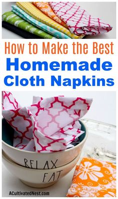 the book how to make the best homemade cloth napkins is on sale for $ 3 99