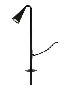 a black lamp on a white background