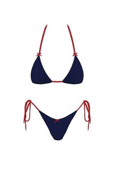 Navy Red Julia Bikini Set *PRE* - STYLED BY ALX COUTURESWIMWEAR Navy Blue Two Piece Outfit, Red Blue Outfit, 4th July Outfit, 4th Of July Bikinis, Swim Outfit, Summer Two Piece Outfits, 4th Of July Outfit, Red Two Piece