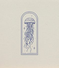 a drawing of a jellyfish in an arch with the caption life is human