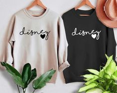 Disney Pjs Cricut, Disney Crewneck Sweatshirt Cricut, Disneyworld Shirts For Women, Disney Sweatshirts Christmas, Long Sleeve Disney Shirts, Disney Long Sleeve Shirts, Diy Disney Shirts For Women, Christmas Disney Shirts For Family, Disney Patch Sweatshirt