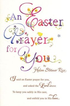 an easter card with the words, an easter prayer for you and flowers on it