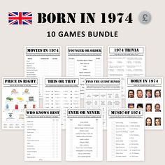 the british games bundle is shown with text that reads born in 1971