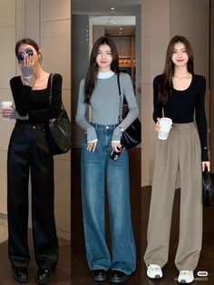 Girly Outfits Korean, Decent Outfits For Women, Korean Spring Outfits, Simple Work Outfits, Classy Work Outfits, Classy Casual Outfits, Asian Outfits, Fashion Dresses Casual