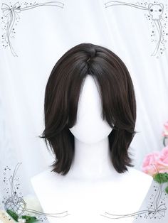 This price is for a wig only, others are not included. SizeFree SizeHair Length30-35 Trending Bangs, Korean Wig, Korean Wigs, Short Wolf Haircut, Styles For Straight Hair, Dream Haircut, Short Black Wig, Extreme Haircut, Haircut Transformation