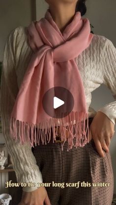 Folding A Scarf Ways To, Winter Scarf Tying Tutorials, Wrap A Scarf, Scarf Pins How To Wear A, Neck Scarf Styles Winter, How To Fold Scarves, How To Scarf Wrap, Scarf Folding Ideas, Wrap Scarf