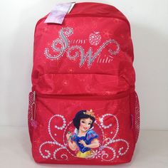 Descriptions:  New with tag, Disney Princess Backpack. It measure:  Width 11.5 x Height 16 x Depth 5 inches  (width 30 x height 41 x depth 12 cm.). Shipping All orders are dispatched within 1 working day after receiving the payment of the transaction. Shipping to worldwide via regular Airmail with TRACKING NUMBER. Delivery The delivery time/estimate shipping time is about 10-20 business days as I am oversea seller. Delivery Time: Country/Zone Shipping time Business days Refund Business days Unit White School Bag, Disney Princess Backpack, Princess Backpack, Princess Snow White, Animal Experiences, Disney Princess Snow White, Disney Princess Cinderella, Travel Rucksack, Princess Cinderella