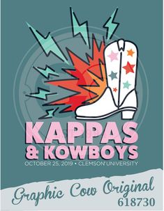 the poster for kappas and komboys's graphic cow original show