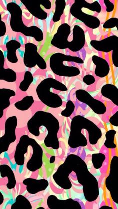 a pink and black animal print background