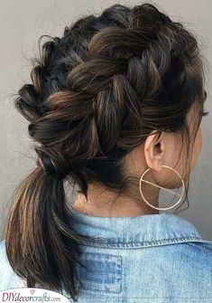 Dutch Braid Updo, Hair In A Ponytail, Elegant Ponytail, Braids For Medium Length Hair, Bubble Ponytail, Long Box Braids, A Ponytail, Updos For Medium Length Hair, Christmas Hairstyles