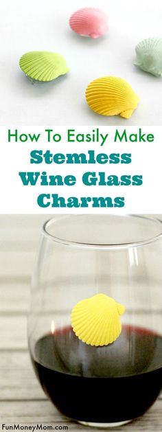 how to easily make stemless wine glass charms