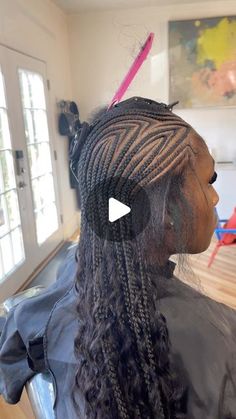 How To Do Alicia Keys Braids, Freestyle Alicia Keys Braids, Freestyle Boho Stitch Braids, Alicia Keys Boho Braids, 8-10 Stitch Braids, Curvy Stitch Braids, Curly Feed In Braids, Quick Cute Braided Hairstyles, Braids To The Back With Curls