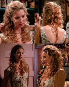 curly hairstyle/ curly hairdo/ curly updo/ formal updo/ half up half down hair/ phoebe buffay/ friends tv show/ 2000s hairstyle/ 90s hairstyle/ curly hairstyle inspiration 90s Bangs Hairstyles, Hairdos For Curly Hair, 90s Hairstyles, Hair Stylies, Hairstyles For Women, Aesthetic Hair, Safe Place, Pretty Hairstyles, Wavy Hair