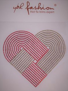 an image of a heart made out of beads with the words yel fashion on it