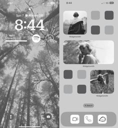 an iphone screen showing the time and location of different things in the photo, including trees