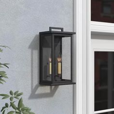 Maxax Montpelier 2-Light Black 14.02 in. H Dusk to Dawn Hardwired Outdoor Wall Lantern Sconce MX7007-W2BK - The Home Depot