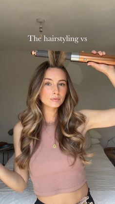 Holly Carr 〰️ Hair | Beauty | Lifestyle | Dyson airwrap tips on dry hair ⬇️ ad - Using the @hairbysammcknight modern hairspray to prep for heat protection, curl hold + longevity.... | Instagram New Job, The Face, Hold On